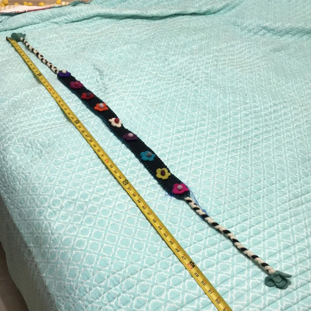 Bohemian 3D felt floral belt